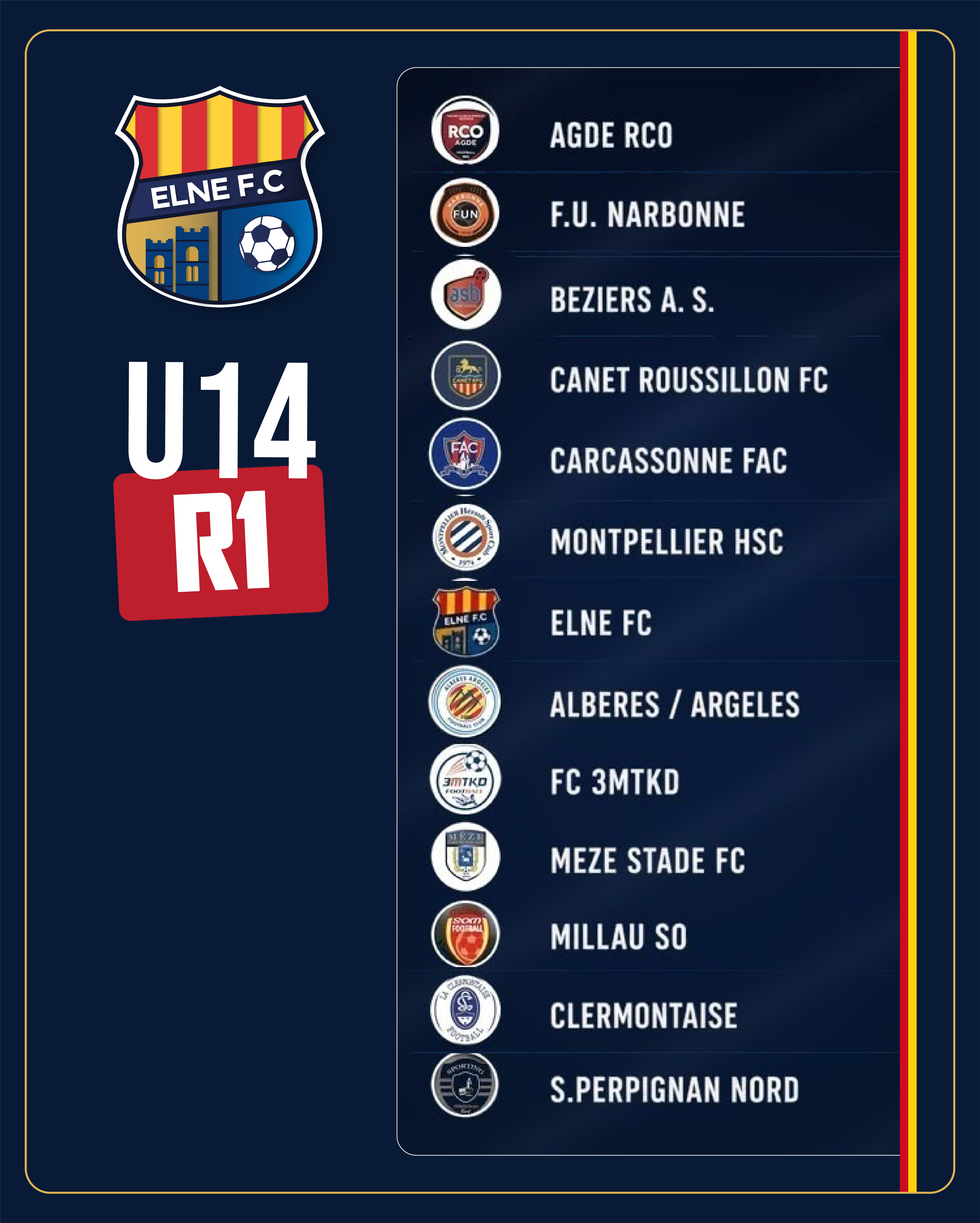 U14 R1 : les adversaires de la saison
