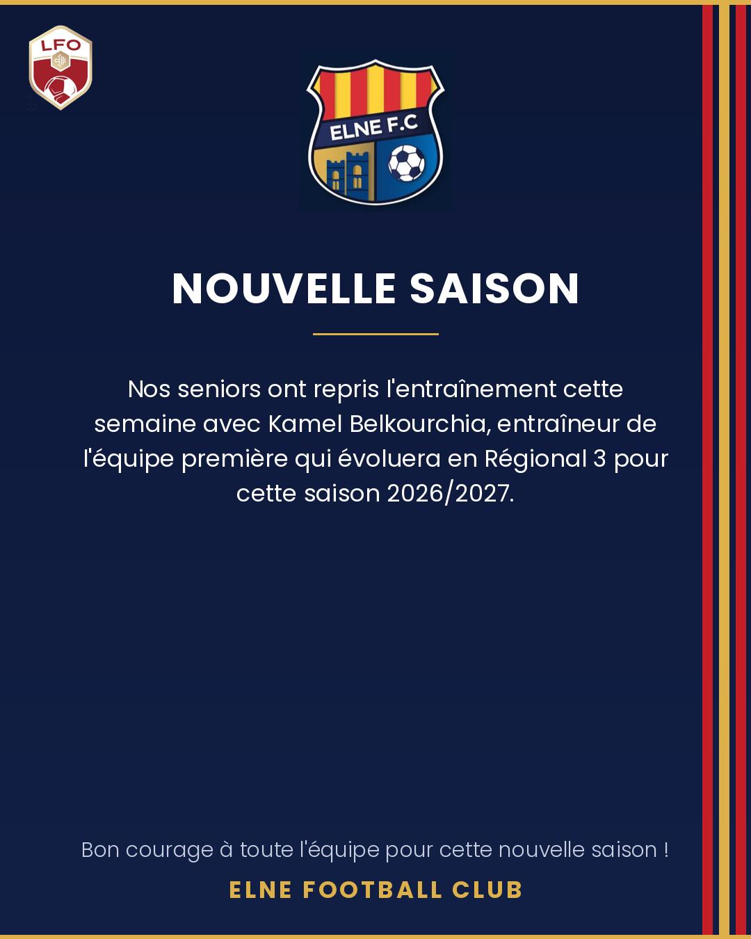 Nouvelle saison : reprise de l'entraînement pour les séniors