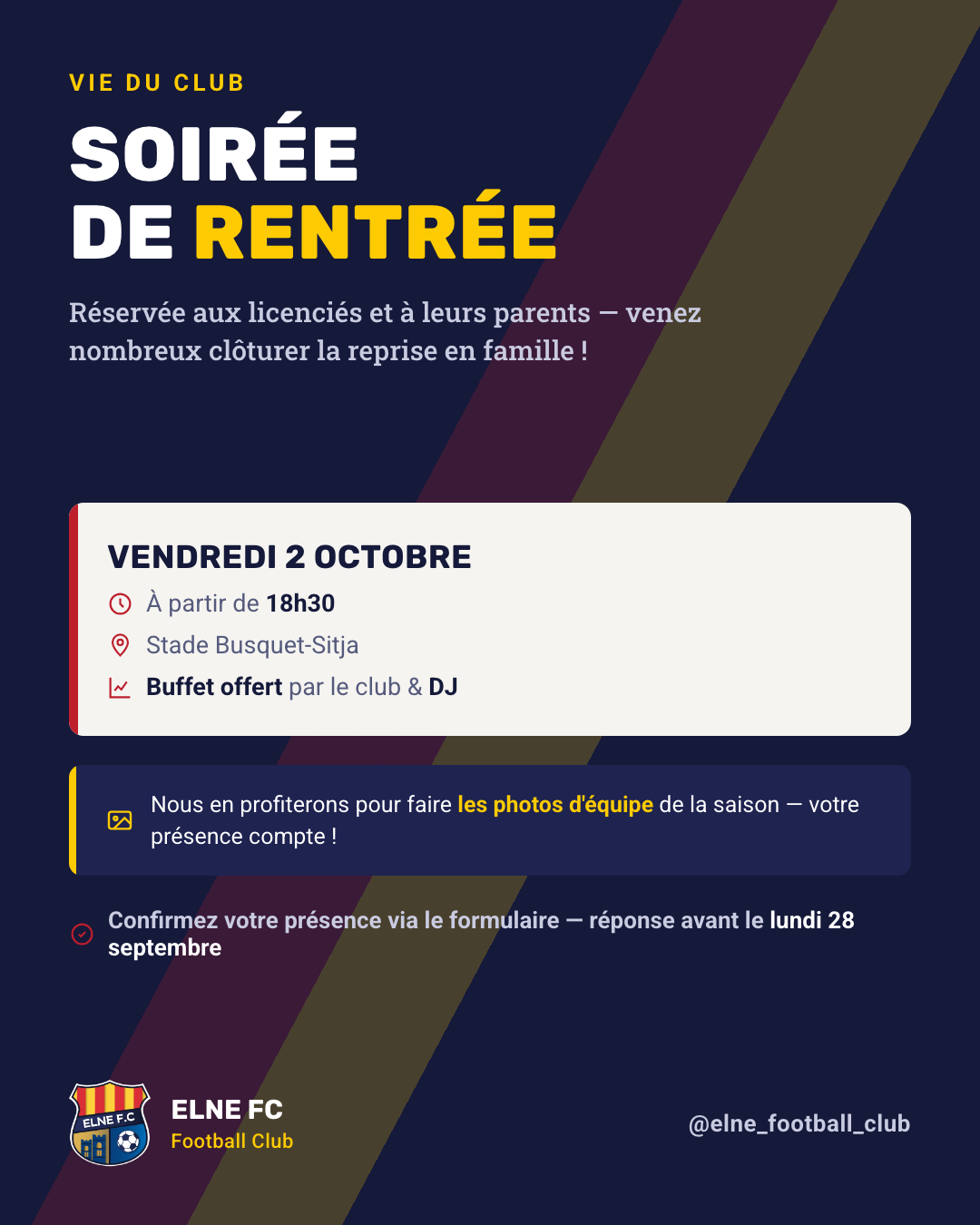 Affiche Soirée de rentrée